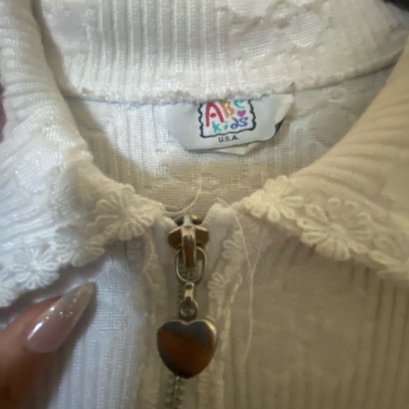 Large ABC Kids White Zip up Tank Top - Picture 4 of 6